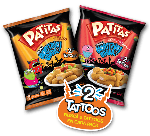 2 TATTOOS - BUSC&Aacute; 2 TATTOOS EN CADA PACK